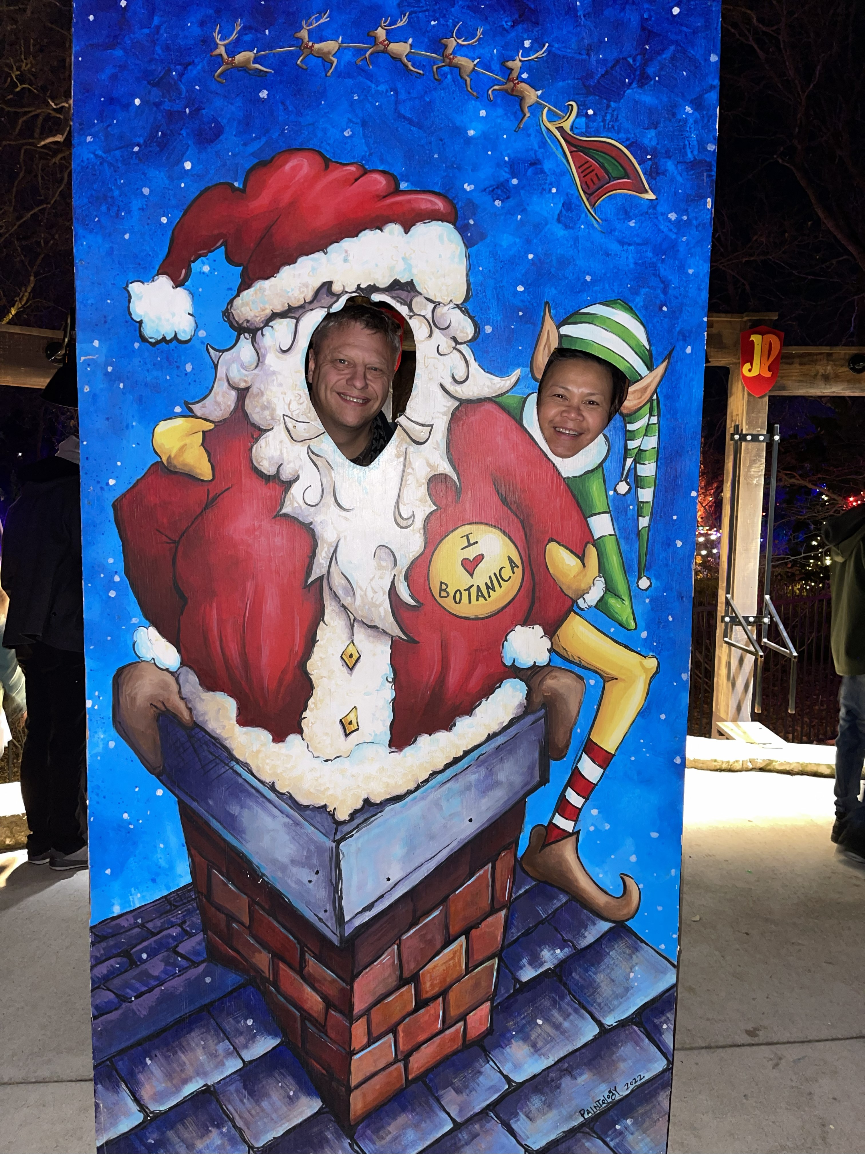 Gene and Daisy at a holiday photo